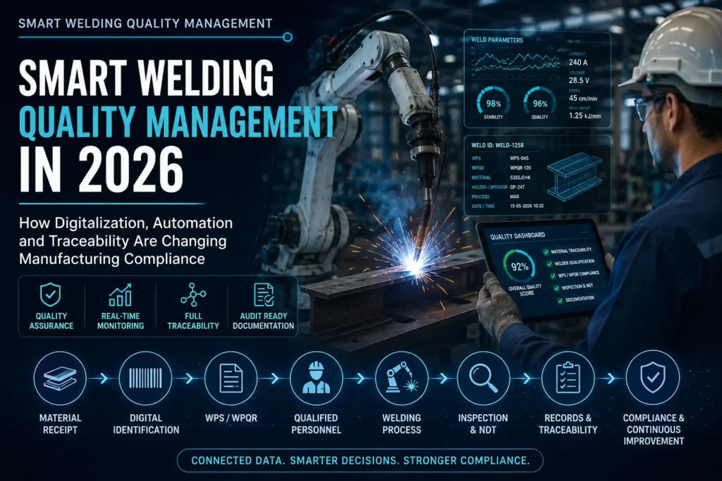 Smart welding quality management in 2026 using digitalization, automation and traceability