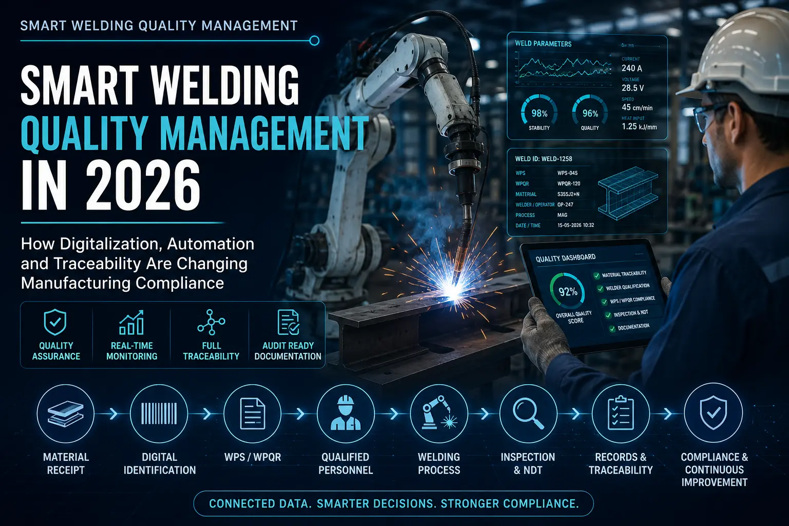 Smart welding quality management in 2026 using digitalization, automation and traceability