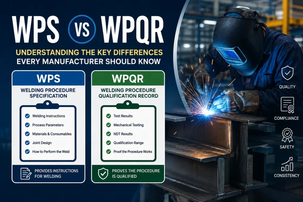WPS and WPQR key differences in welding certification