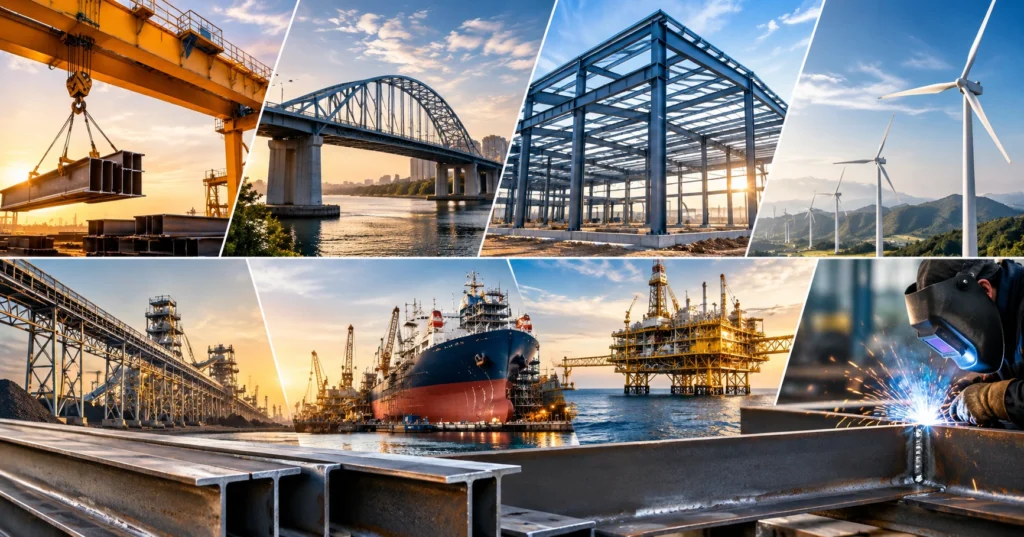 EN 1090 structural steel components for crane bridge PEB and wind turbine applications