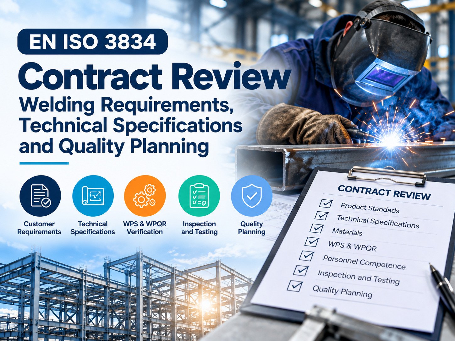 EN ISO 3834 contract review, welding technical requirements and quality planning