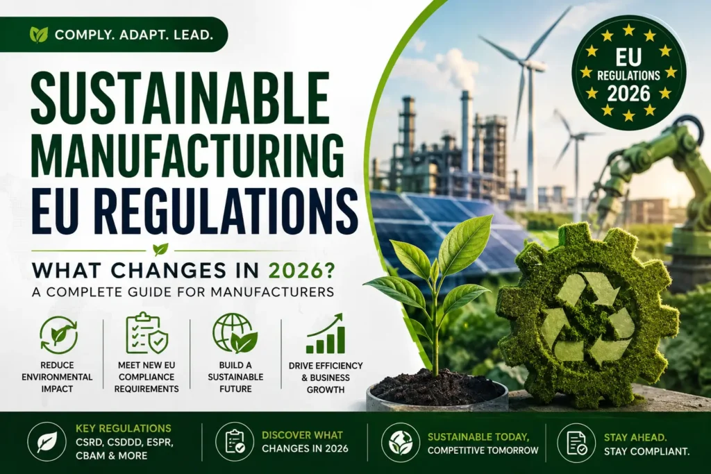 EU sustainable manufacturing regulations and requirements for manufacturers in 2026