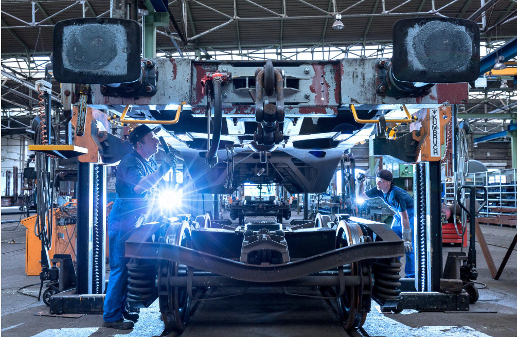 Railway bogie frame welding inspection for EN 15085 certification in India