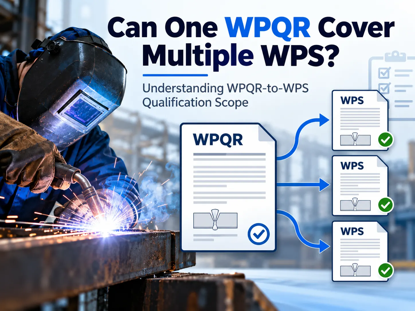 Can one WPQR cover multiple WPS documents for welding procedure qualification