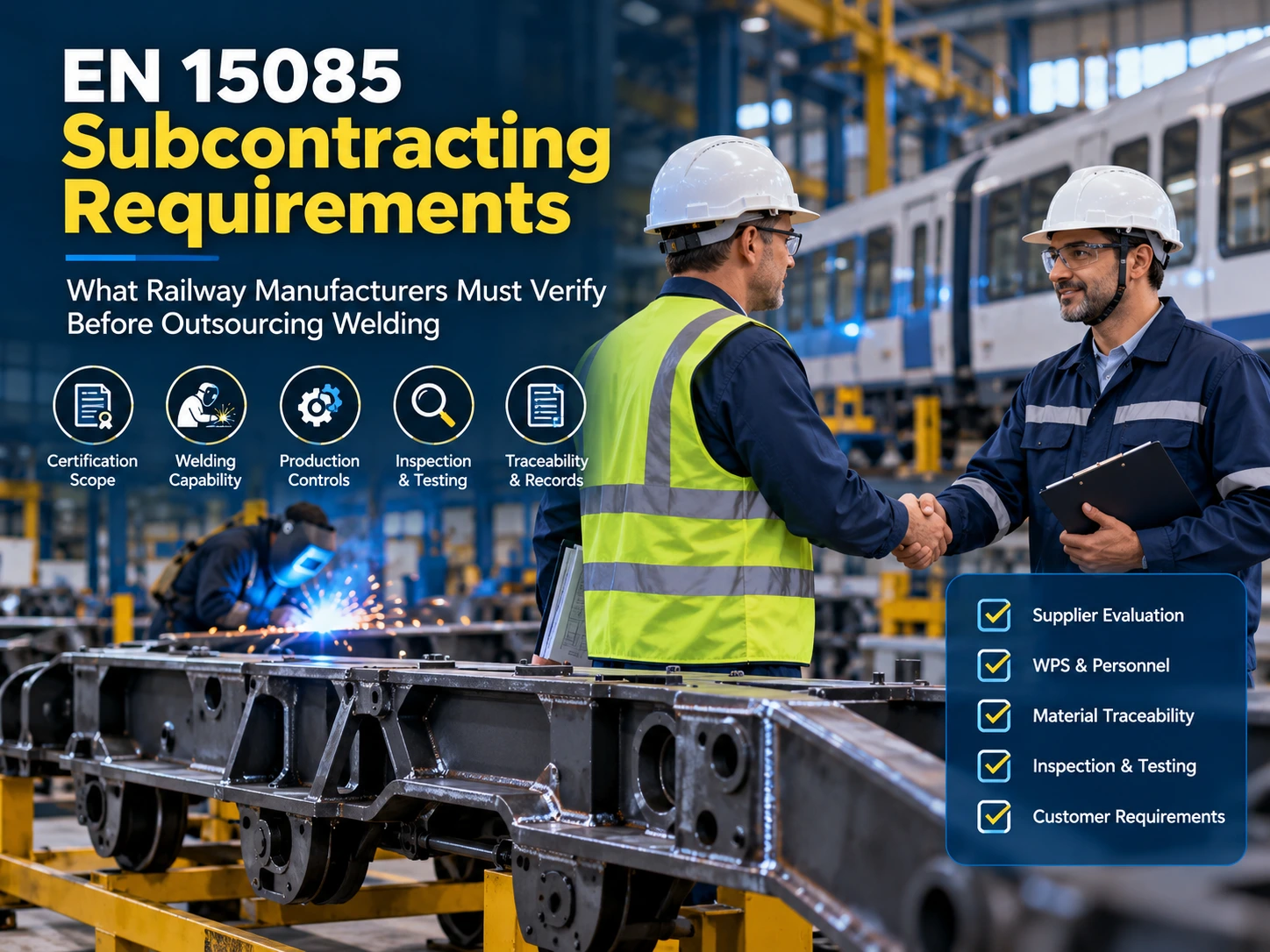 EN 15085 subcontracting requirements for railway welding manufacturers